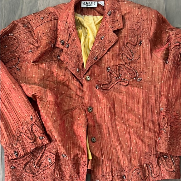 Anage Embroidered Rust Jacket - Picture 2 of 5